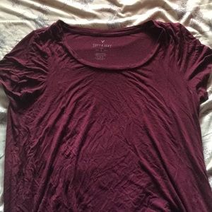 American Eagle burgundy shirt